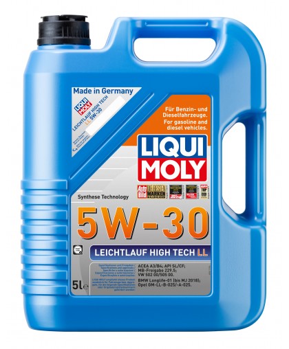 39007 LiquiMoly НС-синт. мот.масло Leichtlauf High Tech LL 5W-30 CF/SL A3/B4 (5л) Liqui Moly
