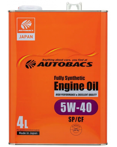 Моторное масло Япония AUTOBACS Engine oil FS 5W40 SP/CF 4л A00032242
