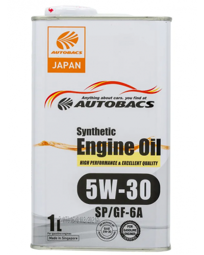Моторное масло Сингапур AUTOBACS Engine oil SYNTETIC 5W30 SP/GF-6A 1л A00032427