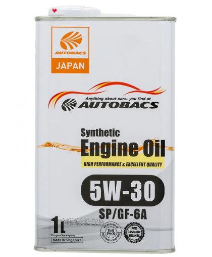 Моторное масло Сингапур AUTOBACS Engine oil SYNTETIC 5W30 SP/GF-6A 1л A00032427