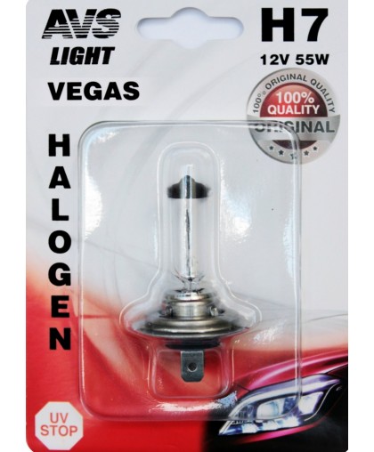 Лампа галогенная AVS Vegas в блистере H7.12V.55W (1 шт.) A78483S