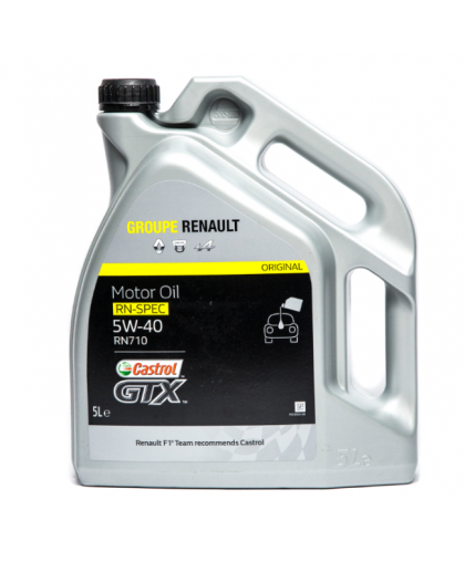 RENAULT-Castrol GTX RN-SPEC RN710 5W40 5л 7711943691 Оригинальные масла в Пензе