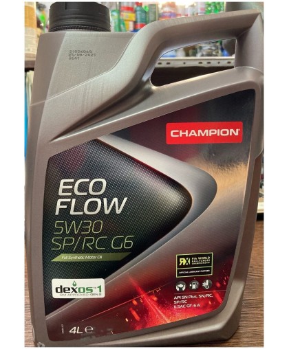 Масло моторное CHAMPION ECO FLOW 5W30 SP/RC G6 4L ILSAC: Approval GF-6 A Champion Oil 1047286