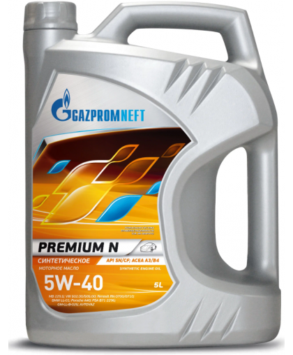 Моторное масло Gazpromneft Premium N 5W40 5л