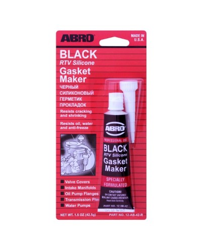 ABRO Герметик прокладок черный 42гр (12)