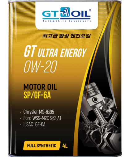 Масло мотор. GT Ultra Energy SAE 0W-20 API SP/GF-6 4 л GT OIL
