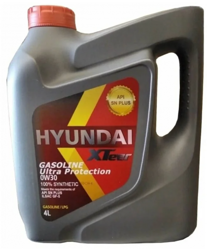 Масло мотор. Gasoline Ultra Protection 0W-30, 4 л HYUNDAI XTeer 1041122 купить 