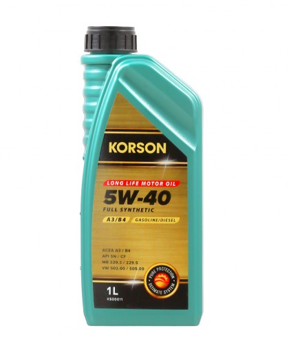 Моторное масло KORSON 5W40 Full Synt A3/B4 1л KORSON KS00011