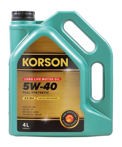 Моторное масло KORSON 5W40 Full Synt A3/B4 4л KORSON KS00012
