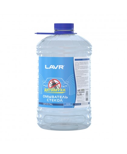 Жидкость стеклоомывающая летняя Анти Муха Crystal LAVR 3,35л LN1209