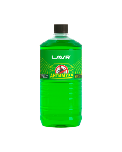 Жидкость стеклоомывающая летняя Анти Муха концетрат Green LAVR 1000мл LN1222