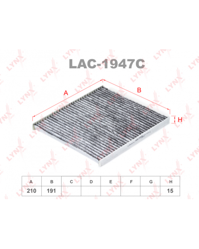 Фильтр салона LYNXauto LAC1947C (=CUK21008)