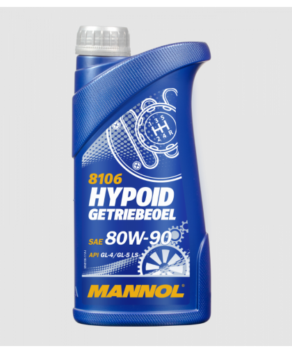 Минерал. трансм. масло универсальное MANNOL Hypoid SAE 80W90 GL-4/GL-5 LS 8106 1л