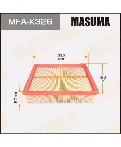 Воздушный фильтр Masuma (1/20) HYUNDAI/ SONATA NF (-SEP 2006) (2004-)/ V2000 05-07 MASUMA MFAK326