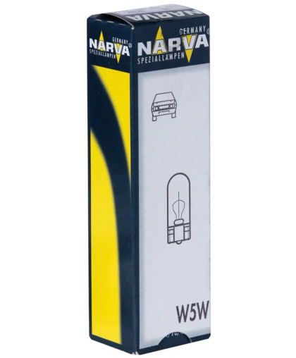Лампа NARVA галогеновая W5W W2.1x9.5D 5W 171773000 NARVA 171773000