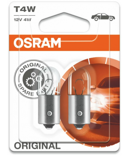 Лампа OSRAM 12V T4W Габарит цокольн. 4вт 3893