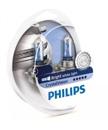 Лампы к-т PHILIPS 12V H4+W5W 60/55W Crystal Vision 12342CVSM