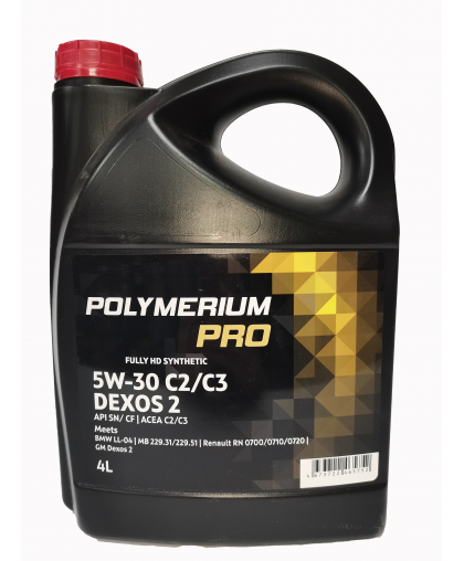 Моторное масло POLYMERIUM PRO 5W30 C2/C3 Dexos2 4л