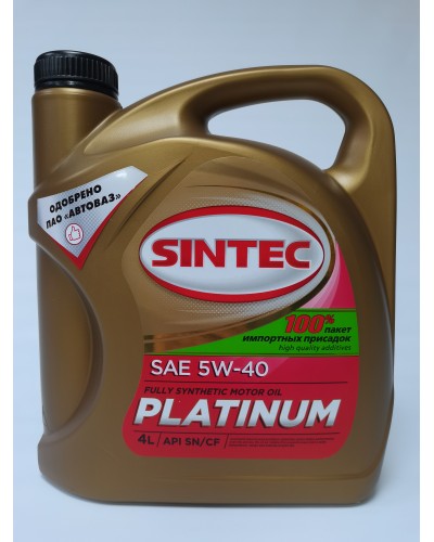 Моторное масло SINTEC Platinum 7000 5W40 4л 801941