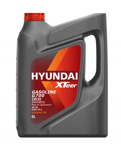 Масло моторное XTeer Gasoline G700 5W30 SN API SN, ILSAC GF-5, SYNTHETIC 6л HYUNDAI XTeer 1061135